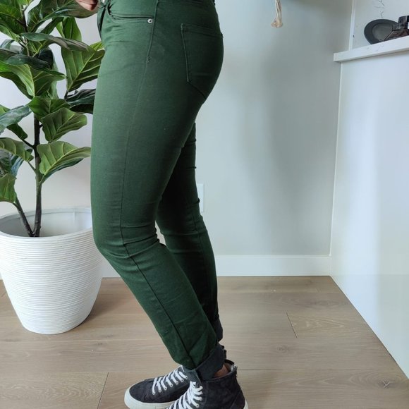 H&M Stylish Skinny Forest Green Denim Jeans - Picture 1 of 5